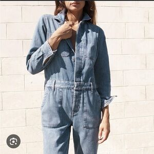 Everlane Blue Denim Coveralls Jumpsuit